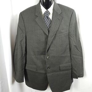 NWT Billy London UK Mens 42R Gray Pinstripe 3-Button Sports Coat Blazer